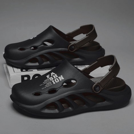 Saboti tip crocs Sorin full black easter