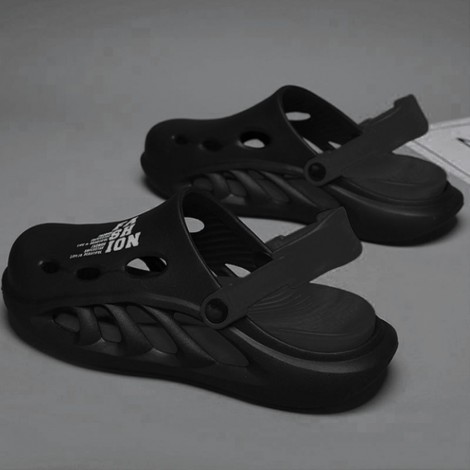 Saboti tip crocs Sorin full black easter