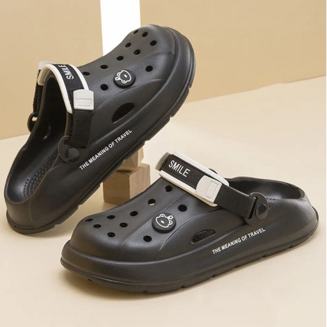 Saboti tip crocs Sunny Moon black easter