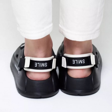 Saboti tip crocs Sunny Moon black easter