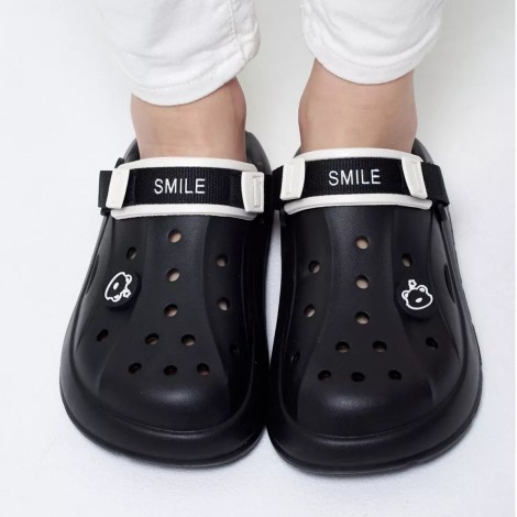 Saboti tip crocs Sunny Moon black easter