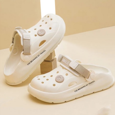 Saboti tip crocs Sunny white easter