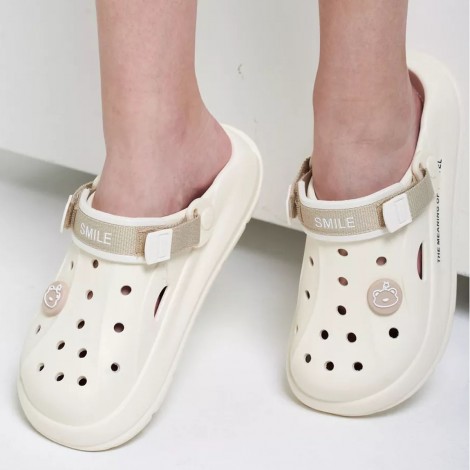 Saboti tip crocs Sunny white easter