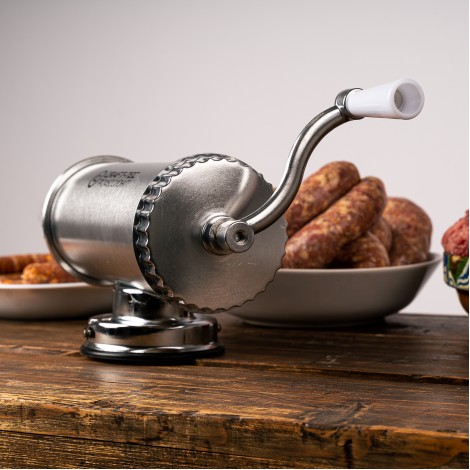 Aparat de umplut carnati, orizontal, Inox, Capacitate 2.5 kg, 3 palnii incluse