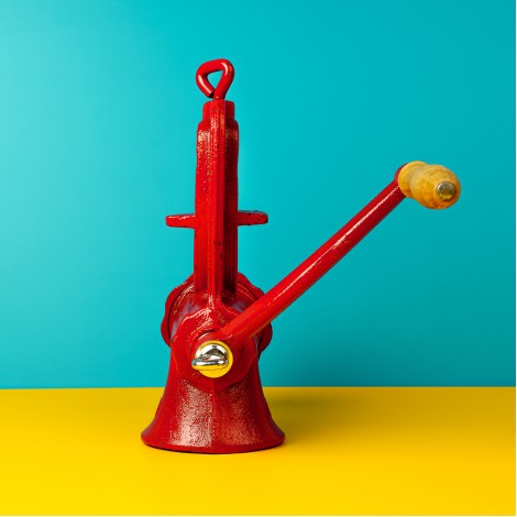 Masina de tocat carne, JIA, rosie, cu rulment 