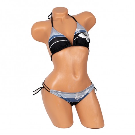 Costum de baie Butterfly, albastru, 3 piese