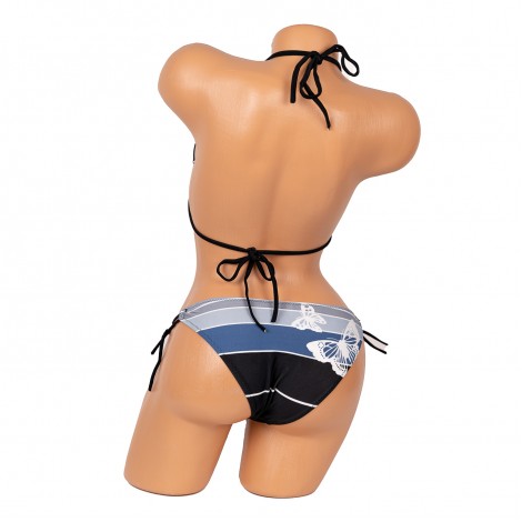 Costum de baie Butterfly, albastru, 3 piese