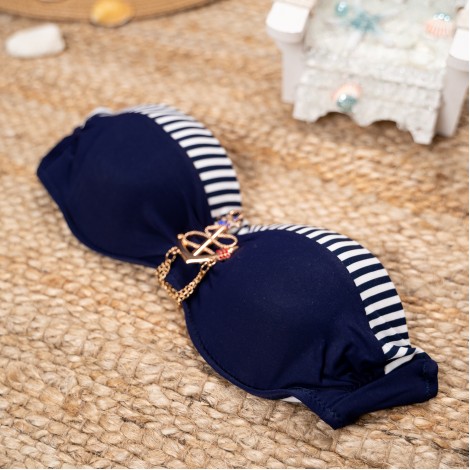 Costum de baie Cleopatra, bleumarin, 2 piese