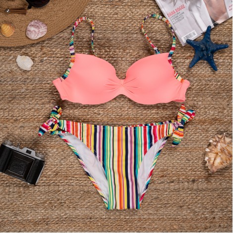 Costum de baie Agata, orange, 2 piese