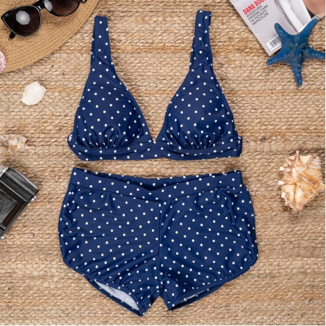 Costum de baie Nadia, black, 2 piese cu boxeri Costum de baie Nadia, black, 2 piese cu boxeri
