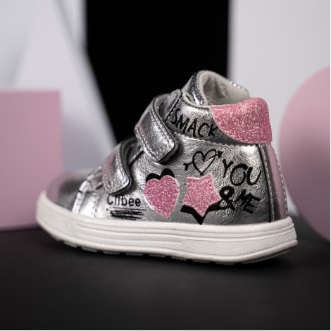 Pantofi Sport Glitter silver