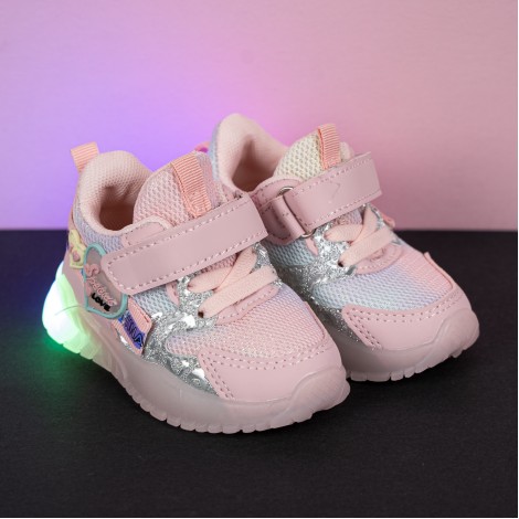 Pantofi Sport cu luminite Barby pink