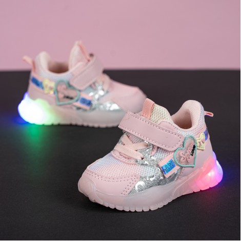 Pantofi Sport cu luminite Barby pink