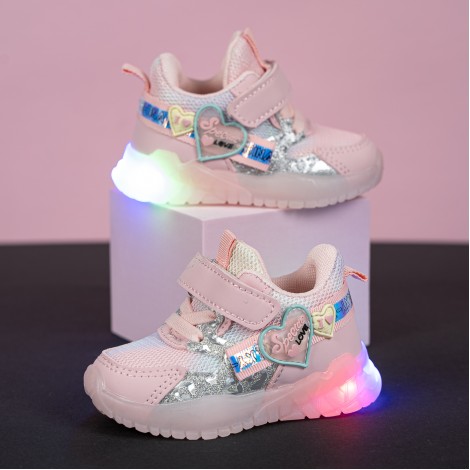 Pantofi Sport cu luminite Barby pink