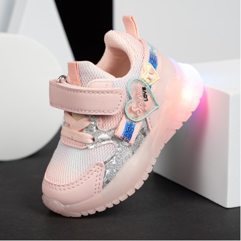 Pantofi Sport cu luminite Barby pink