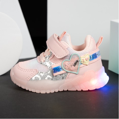 Pantofi Sport cu luminite Barby pink