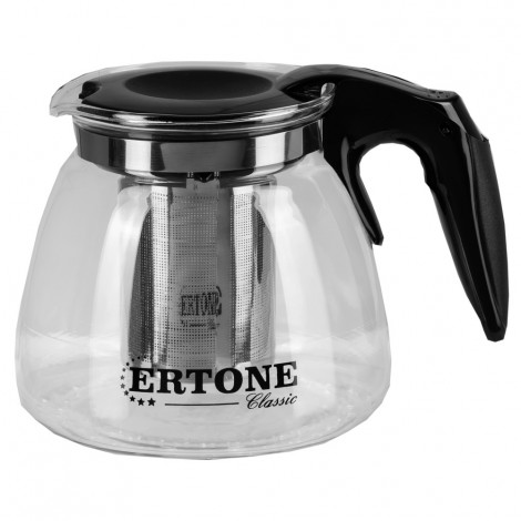 Ceainic din sticla Ertone MN 151, filtru din inox, capacitate 1.1 litri