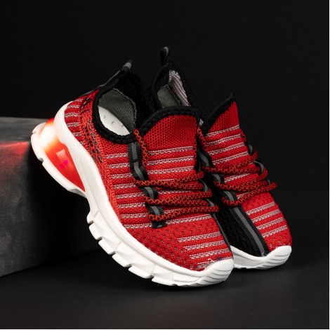 Pantofi Sport cu luminite Fitgo rosii