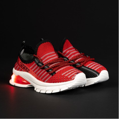 Pantofi Sport cu luminite Fitgo rosii