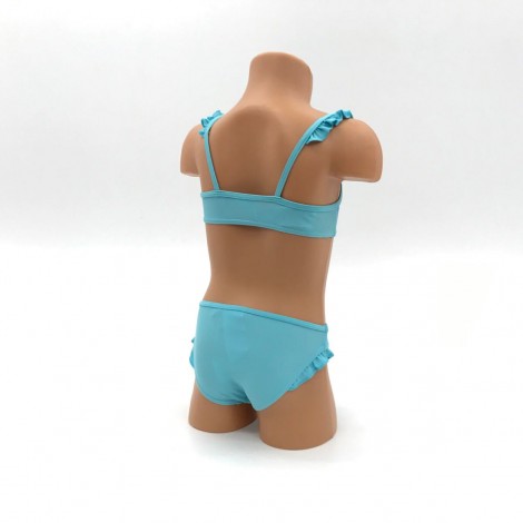 Costum de baie fete Selena, albastru, 2 piese