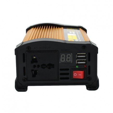 Invertor 12V, 500W cu unda sinusoidala modificata, USB, priza 220V, indicator LED