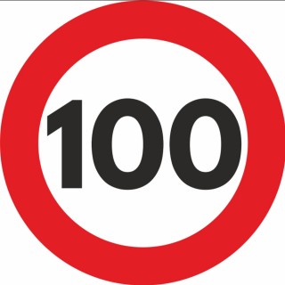 Autocolant sticker "Limita Viteza", reflectorizant, 100 km/h