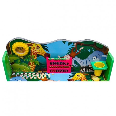 Birou cu scaun copii, colantat, reglabil, cadru metalic, model Jungla B9 RESIGILAT