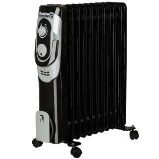 Calorifer ulei HB 8920, 11 elementi, 2500W, 3 nivele de putere, termostat reglabil, negru