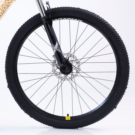 Bicicleta Caraiman XJL 24-26, cadru otel, frane pe disc, 21 viteze shimano, crem