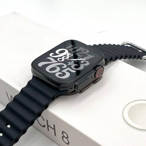 Ceas de mana smart GT8, curea silicon, functii multiple, negru