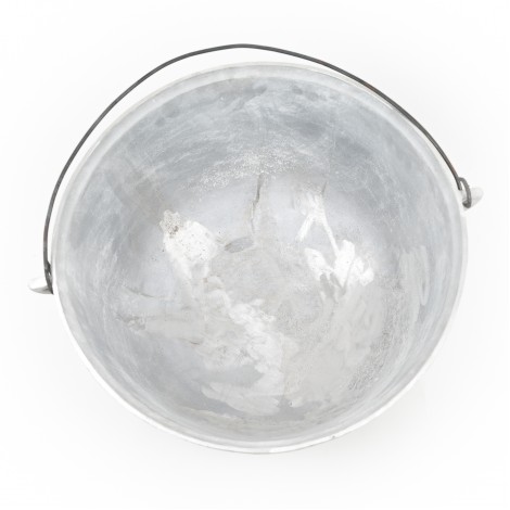 Ceaun cu toarta, tuci, pentru pirostrii, fund rotund, din aluminiu, 50 litri, argintiu