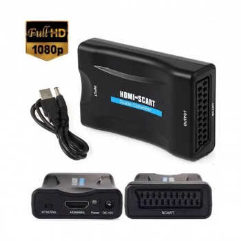 Convertor semnal video HDMI la SCART QY-V06, FullHD 1080p