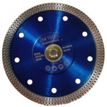 Disc diamantat pentru ceramica, 115 mm, taiere uscata/umeda, albastru