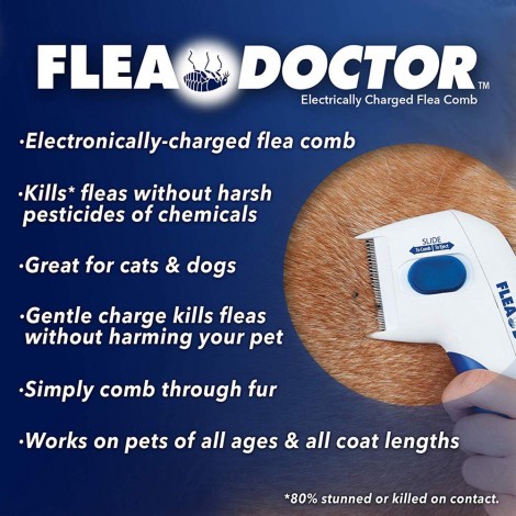 Aparat electric contra puricilor Flea Doctor, pentru caini, pisici si alte animale