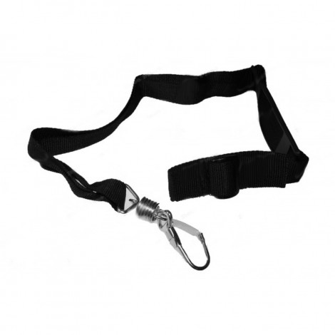 Ham motocoasa simplu, ajustabil, carlig metalic, material textil, negru