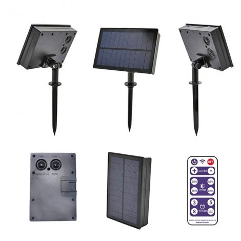 Instalatie tip sir cu 300LED, 33 m, panou solar, telecomanda, alb cald