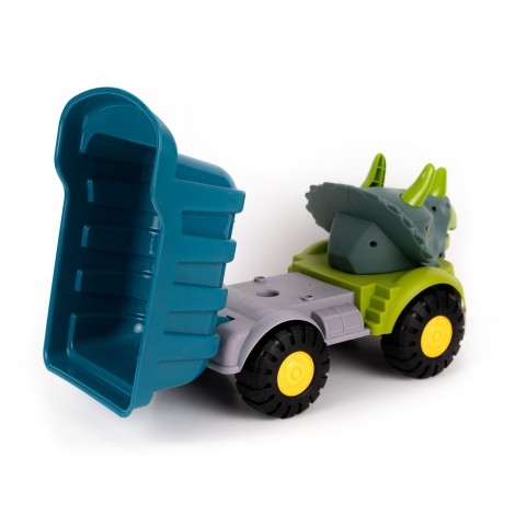 Jucarie set Camion basculanta, cabina dinozaur, accesorii ideale la joaca in nisip
