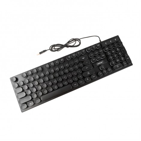 Kit tastatura si mouse Andowl, office, iluminate, conector USB, negru Kit tastatura si mouse Andowl, office, iluminate, conector USB, negru