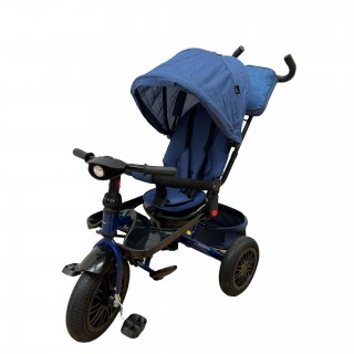 Tricicleta cu scaun reversibil si pozitie de somn, L-Sun 6088, 8luni - 5ani, albastru