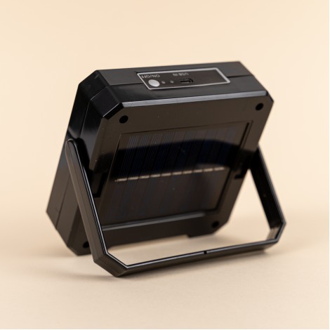 Lampa de lucru cu panou solar LED, lumina alb rece, negru