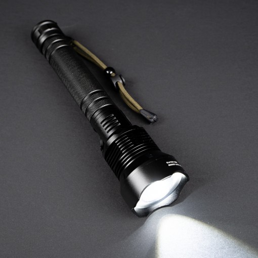 Lanterna cu LED XHP70, incarcare USB, functie PowerBank, zoom reglabil