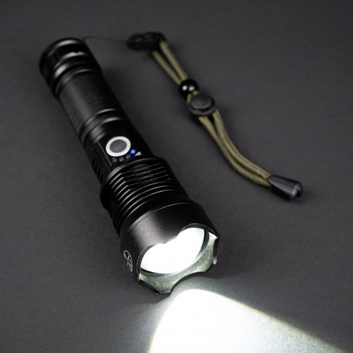 Lanterna cu LED tactic 40W, model led XHP50.2, raza 200 m