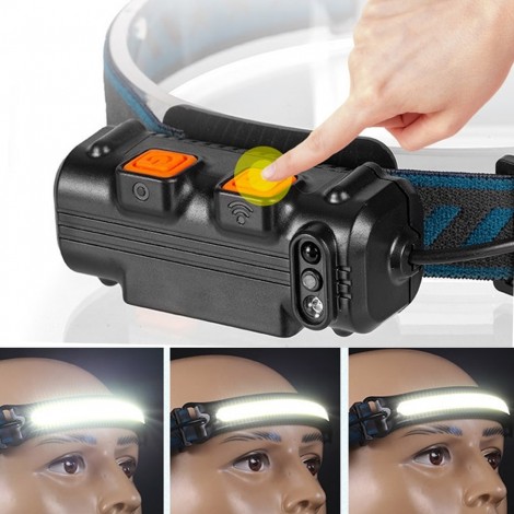 Lanterna de cap cu LED COB, 3 moduri de functionare