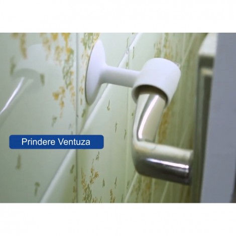 Opritor de usa Vakuum, set 4 buc, multifunctional, tip ventuza, 55x42mm, alb