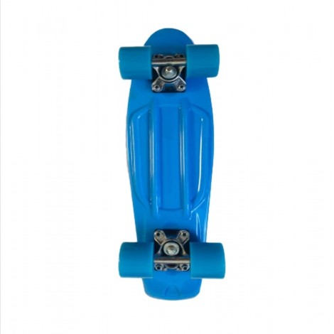 Penny Board, 57 cm, roti silicon, albastru 