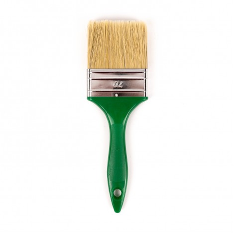 Pensula pentru lac/vopsea, Den Braven, maner PVC, latime 70mm, verde