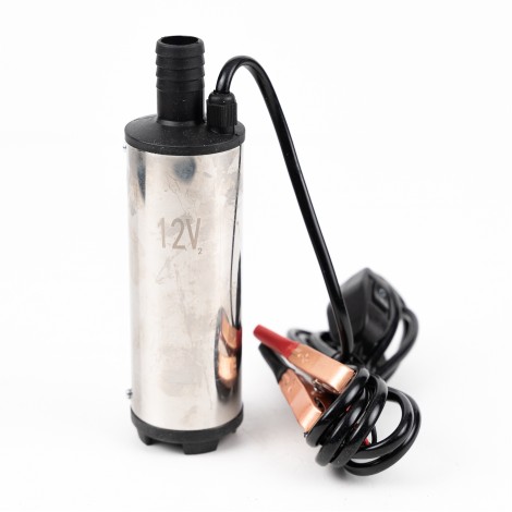 Pompa transfer lichide, motorina/ulei, 12V, 60W, filtru otel inox