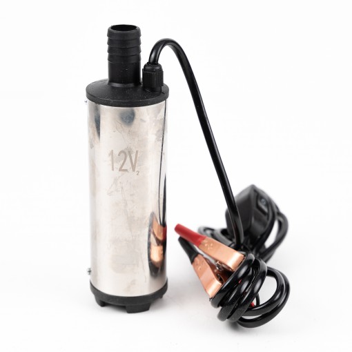 Pompa transfer lichide, motorina/ulei, 12V, 60W, filtru otel inox