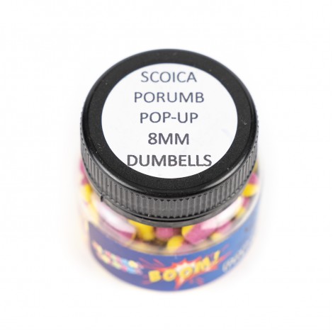 Set 5 bucati Pop-up Dumbells momeala Cool Angel, 8mm, scoica + porumb