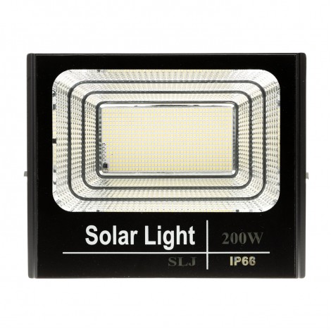 Proiector solar 200W LED profesional cu panou solar, cu montaj individual, cu telecomanda